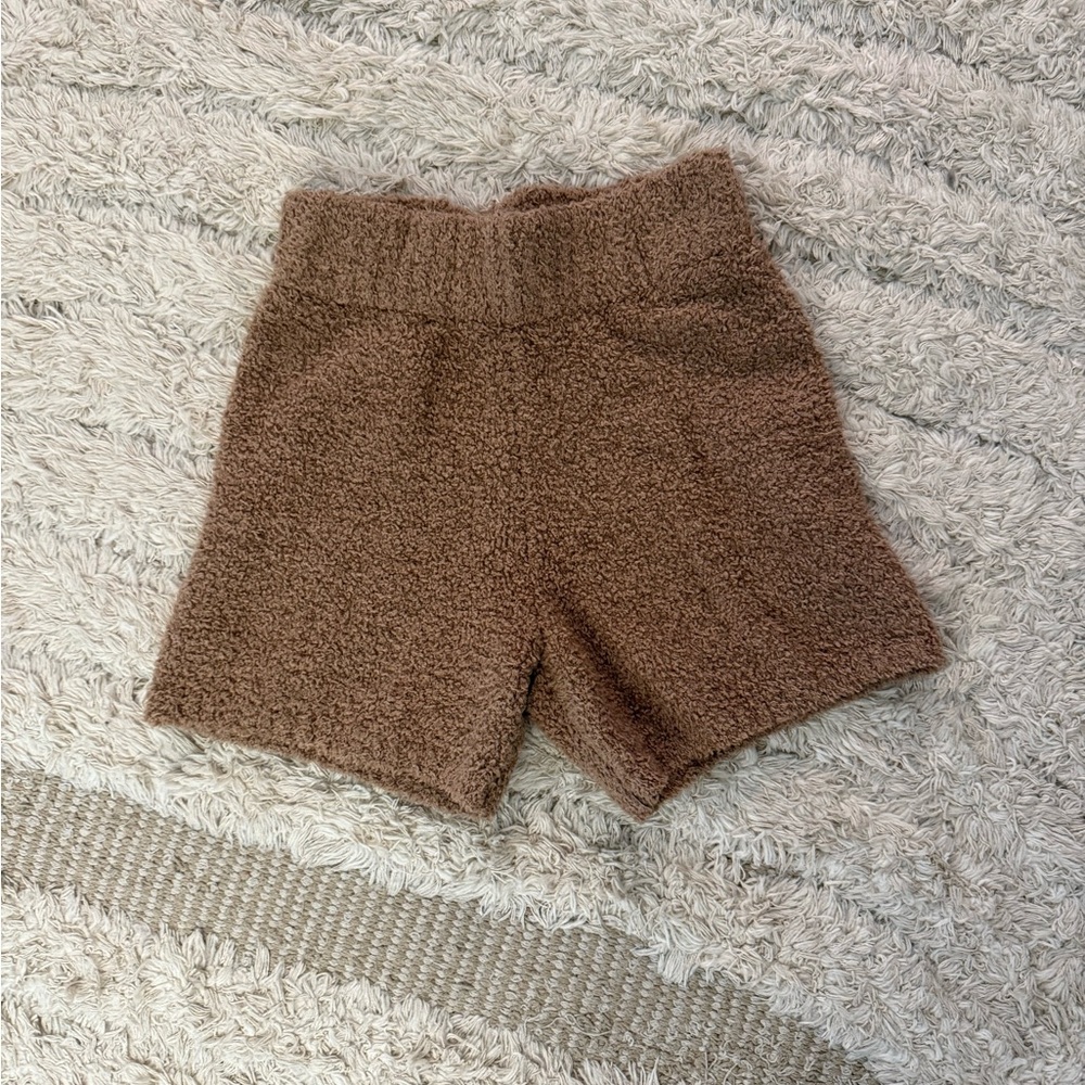 Skims Cozy Teddy Tan Shorts